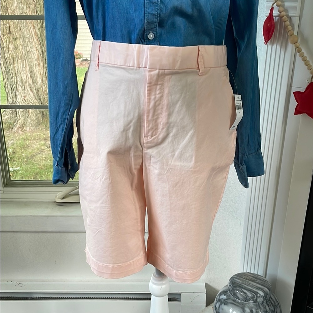 Women's Light Pink Cotton Blend Shorts